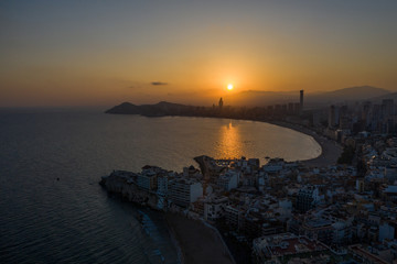 Aerial view of the city of Benidorm Spain - 311879908