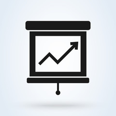 analysis finance, Simple vector modern icon design illustration.