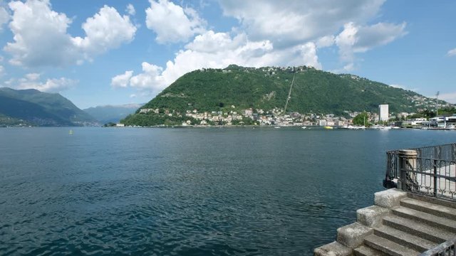 Lake of Como, Italy. Villa Olmo pier and panoramic view