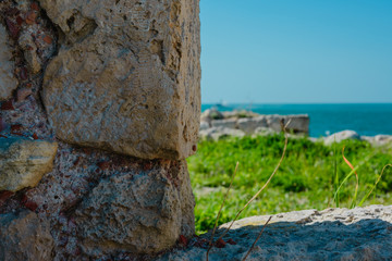 Old ruins- national archaeological park Chersonesos, Sevastopol,.