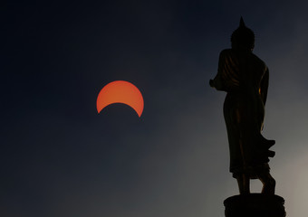 Partial solar eclipse from Nan,Thailand 12:06:29 , 26 December 2019.