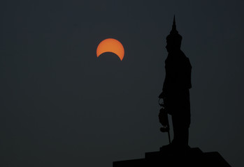 Partial solar eclipse from Nan,Thailand 12:06:29 , 26 December 2019.