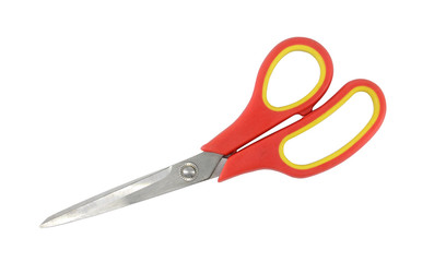 red scissors isolated on white background.