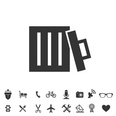 bin trash can icon vector illustration for website and graphic design symbol