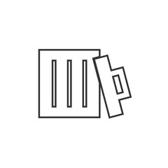 bin trash can icon vector illustration for website and graphic design symbol