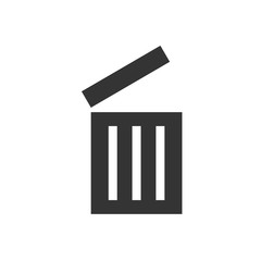 bin trash can icon vector illustration for website and graphic design symbol
