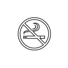 no smoking icon vector illustration for website and graphic design symbol