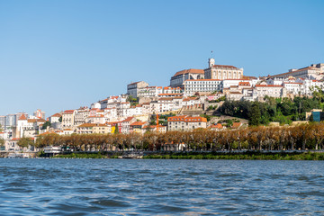 Beautiful old town of Coimbra located on the hill, Portugal