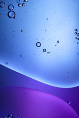 abstract blue and purple color background from mixed water and oil
