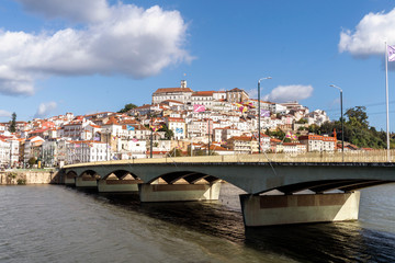 Obraz premium Beautiful old town of Coimbra located on the hill, Portugal