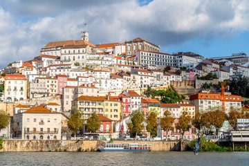 Beautiful old town of Coimbra located on the hill, Portugal