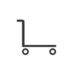 luggage cart icon vector illustration for website and graphic design symbol