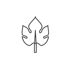 leaf plant icon vector illustration for website and graphic design symbol