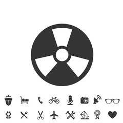 radiation icon vector illustration for website and graphic design symbol