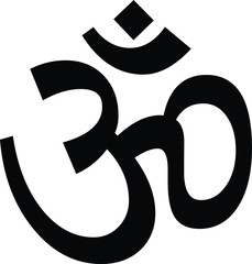 illustration vector icon of Hinduism om
