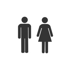 man and woman toilet icon vector illustration for website and graphic design symbol