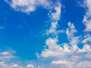 Naklejka na ściany i meble Natural pattern of blue sky and white clouds.