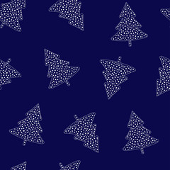 Sparkly Christmas trees seamless repeat pattern for wrapping paper, wallpaper,background,textile,fabrics.