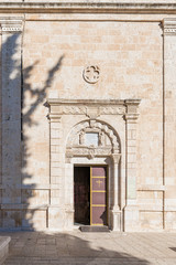 Main entrance to the St. Nicholas church in Bay Jala - a suburb of Bethlehem in Palestine