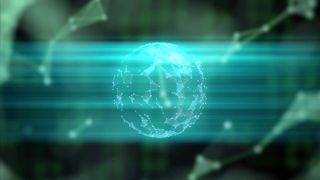 A planet inside of another planet, charging from a source of energy.