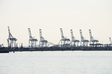 panorama of the port of New York City
