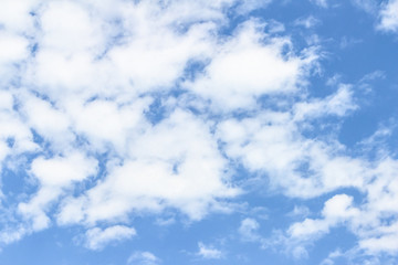 Obraz premium White clouds in the blue sky. Background. Texture