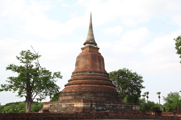 Old Pagoda in historical park, the old town of Thailand