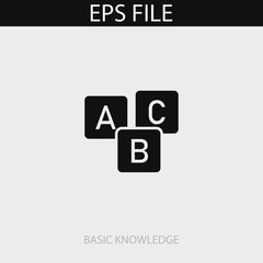 Fototapeta premium Basic knowledge icon. EPS vector file