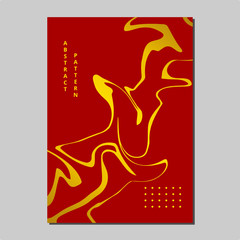 Chinese New Year, Marble Liquid Vector Template