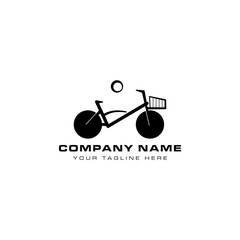 Bicycle logo design template, bike race logo design