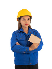 asian engineer women in industry inspection.