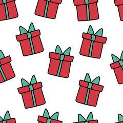 Gift boxes seamless repeat pattern for wrapping paper,wallpaper,textile,fabrics,home decor.Christmas seamless pattern.
