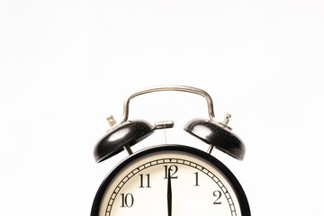 Alarm clock isolated against white