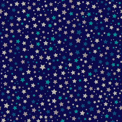 Sparkling stars seamless repeat pattern for wrapping paper,background,wallpaper,textile,fabrics,stationery.