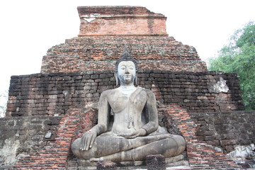 Fototapeta premium Buddha statue in Sukhothai Historical Park, Sukhothai Province, Thailand
