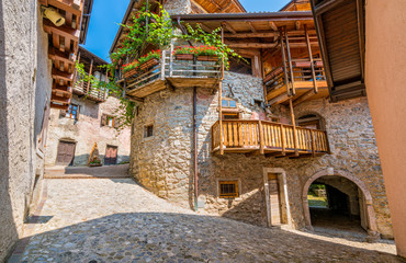 Fototapeta na wymiar The picturesque village of Rango, in the Province of Trento, Trentino Alto Adige, Italy.