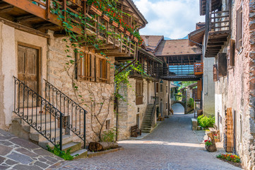 The picturesque village of Rango, in the Province of Trento, Trentino Alto Adige, Italy.
