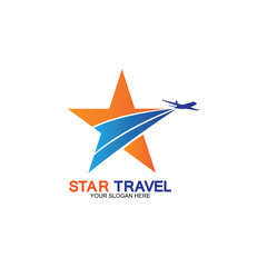 Star travel logo design. Travel agency logo design. Amazing destinations creative symbol concept.