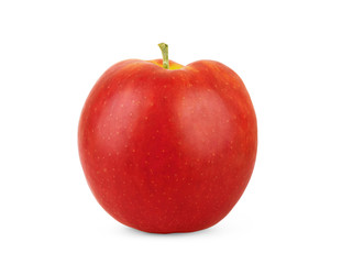 Red apple on white background