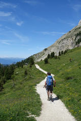 Fototapeta premium Wandern am Latemar