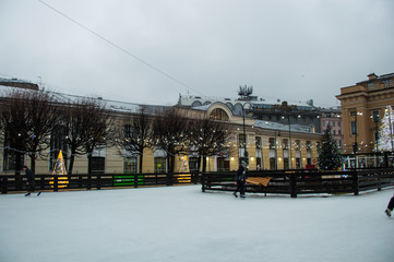 open ice rink in the city