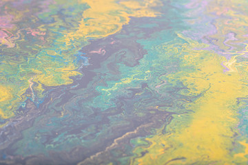Abstract color background from liquid paints