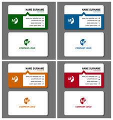 Business card design vector simple identity