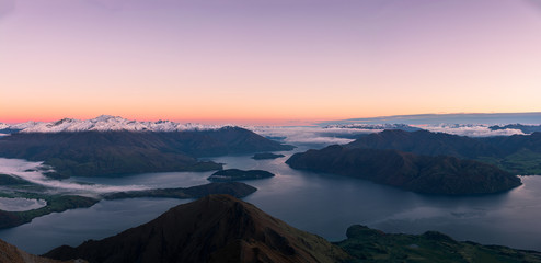 Roys Peak epic panorama sunset