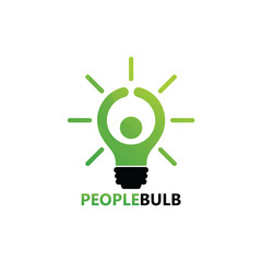 People Bulb Logo Template Design