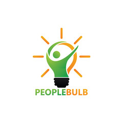 People Bulb Logo Template Design
