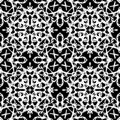 The geometric pattern is seamless. Background of abstract ornament. Template for design on wrapping paper