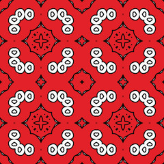 The geometric pattern is seamless. Background of abstract ornament. Template for design on wrapping paper