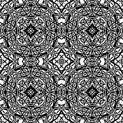 The geometric pattern is seamless. Background of abstract ornament. Template for design on wrapping paper