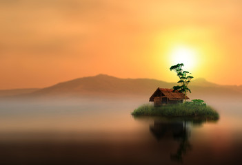 little house on the lake